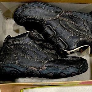 Stride rite brown leather boys shoe strap booties new in box sz 8w